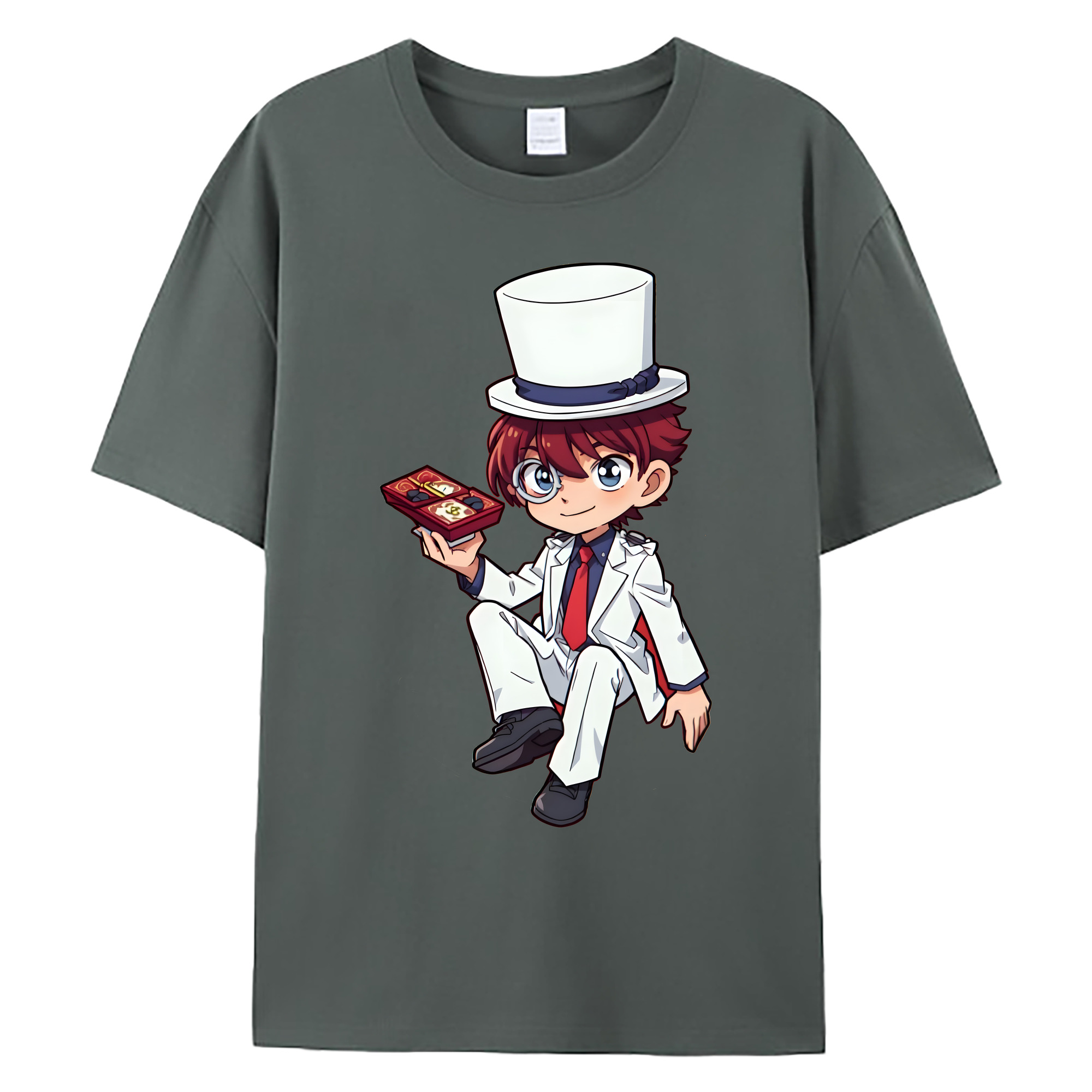 （画像用） 名探偵コナン くろば かいと Detective Conan Kuroba Kaito 綿100％ メンズ半袖Tシャツ｜肌触りやわらか＆通気性